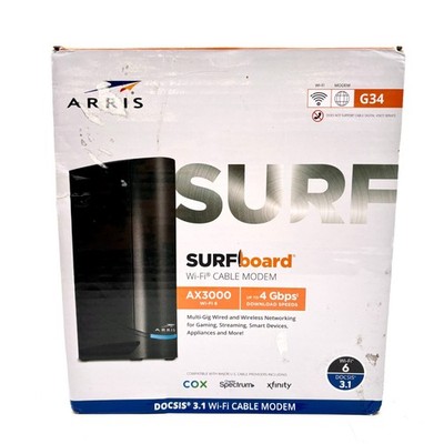 ARRIS Surfboard G34 DOCSIS 3.1 Gigabit Cable Modem and AX3000 Wi-Fi 6 Router