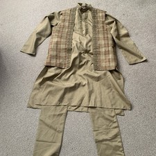 Męski indyjski południowoazjatycki garnitur ślubny Sherwani kostium Khyber 40 nienoszony 3 szt. 