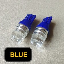 10PC T10 WEDGE 2-SMD LED LIGHT BULBS W5W 2825 158 192 168 194 POWER BLUE