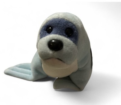 RARE Trudi 1938-657 Azure Seal Plush Toy Blue Stuffed Animal with Tags Italy 7 