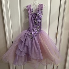 Weissman Piano Daydream Dance Ballet Costume Dress Purple MC Size Large 10/12