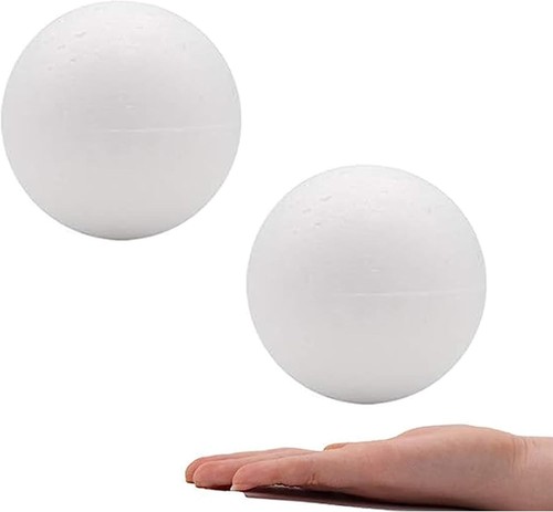 Craft Foam Balls 4 Inch 2 Pack White Polystyrene DIY Projects Art Decorations - Picture 3 of 9