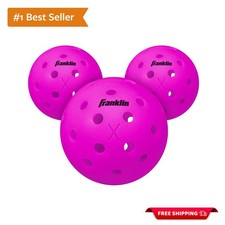 Franklin X-40 Outdoor Pickleballs - 3 Pack, Official USA Tournament Approved