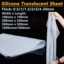 Foglio Silicone Morbido Trasparente Traslucido Alta Temp Tappetino Guarnizione Piastra 0,5mm-20mm Spessore
