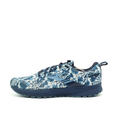 Brooks Herren Revel 5 Sportschuh Blau gemustert Textil Low-Top Laufschuhe EU 45
