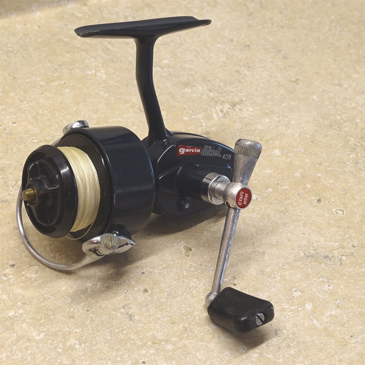 Vintage Garcia Mitchell 408 Spinning Fish Reel, France, Nice Shape