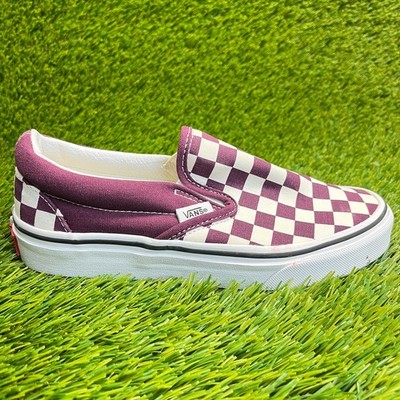 Vans Classic Slip-On Womens Size Purple White Athletic Skate
