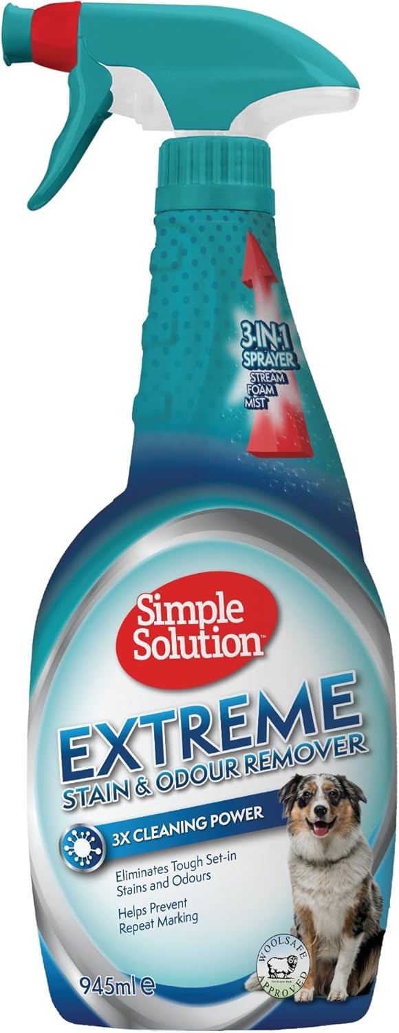Simple Solution Extreme Pet Stain and Odour Remover, Enzymatic Cleaner with 3X