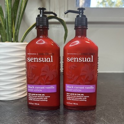2 - NEW Bath & Body Works Sensual Aromatherapy Black Currant Vanilla Body Lotion