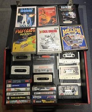 *UNTESTED* 27 x Vintage Commodore 64 Tape Cassettes. Judge Dredd, Hacker, Ect.