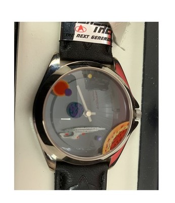 Vintage 1996 Star Trek The Next Gen Star Ship Analog Armbanduhr 30th Anniv