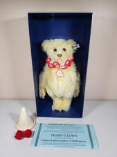 Steiff 0170/32 Teddy Clown 1926 Limited Edition Replica Mohair White Ear Tag