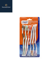 Equate Manual Toothbrushes with Contoured Bristles and Ergonomic Grip, Firm,6 Ct