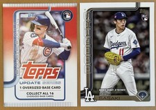 2025 TOPPS UPDATE ROOKIE DEBUT OVERSIZED RC CARD #US199 ROKI SASAKI DODGERS.