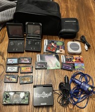 Nintendo Gameboy SP Lot Broken Micro Cases Games Dragonball Goku