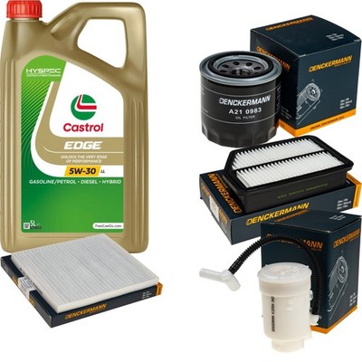 Inspektionspaket Castrol EDGE Titanium 5W-30 LL 5L für Hyundai i40 CW 1.6 GDi