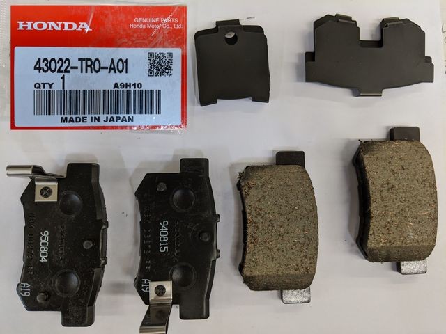 Genuine Honda Pad Set Rear 43022-TR0-A02