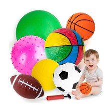 Balls for Toddlers 1-3,Toddler Sports Ball Outdoor Toys,Set of 7 Kids Foam Ba...