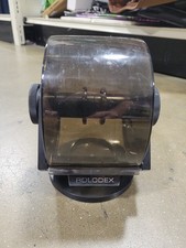 Vintage Rolodex SW-24C Swivel Rotary Card File Woodgrain Smoked Cover USA 