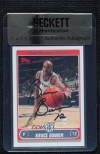 BAS 2006-07 Topps Bruce Bowen #132 Seal of Authenticity Auto 3c7