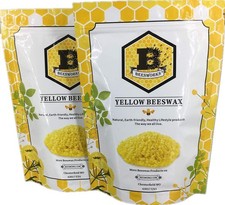 Beesworks Yellow Beeswax Pellets (1 lb) | 100% Pure, 1 Pound (Pack of 2)