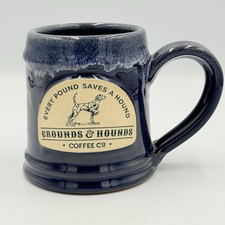 Grounds & Hounds Coffee Co Deneen Pottery Blu...