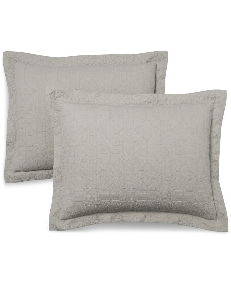 Ralph Lauren серый Sascha текстурированный медальон пододеяльник комплект, США полный/королева - Изображение 2 из 4