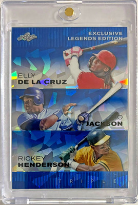 2024 Leaf Legends Elly De La Cruz, Bo Jackson, Reggie Jackson #ELE-38    /20