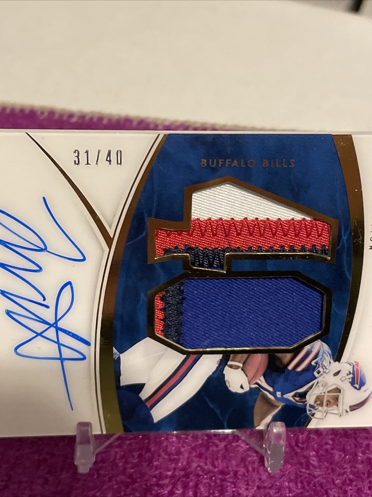 JONATHAN WILLIAMS 2016 PANINI IMMACULATE FOOTBALL ROOKIE NUMBERS PATCH AUTO /40 view 3