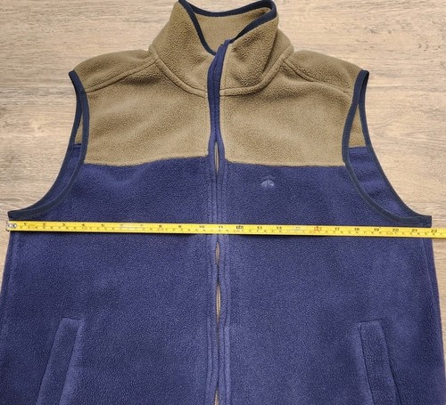 Brooks Brothers Men's Fleece Vest Navy Blue Full Zip Embroidered Logo Sz Large - Picture 3 of 6