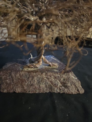 TREE Wire Sculpture Vintage Personal Hand Made Collectible Figure Statue MCM - Picture 4 of 6