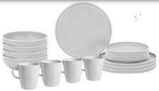 Neu Camping Geschirr-Set Brunner Lunch-Box Dolomit 16 teilig Weiß