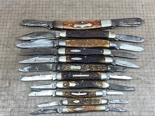 11 VTG Pocket Knife Knives for RESTORATION or PARTS Cattaraugus John Primble Old