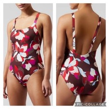 Athleta Hermosa One Piece Swimsuit Hero Bloom Floral Print NEW Size Medium