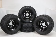 Returned Golf Cart 10 Black Steel Wheelsrims And 18x9-10 Dot At Tires 4