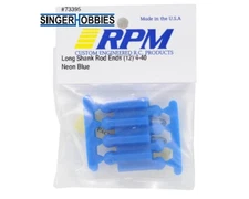 RPM 73395 Long Shank 4-40 Rod Ends (Blue) (12) R10/SC10 HH