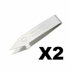 Uncle Bill's Sliver Gripper Tweezers Stainless Steel Keychain Survival ~ 2 Pack