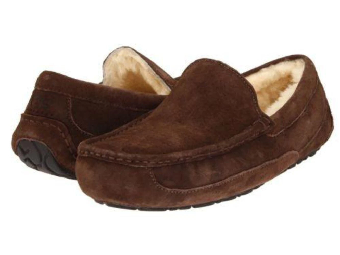 Mocassino uomo Ugg Australia Ascot Espresso marrone scamosciato 5775 casual scarpe calde NUOVO.