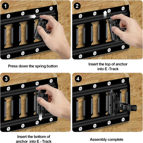 6 Pack E-Track Tool Holders |E Track Accessories for Enclosed Trailer to Keep Ra - Picture 6 of 12