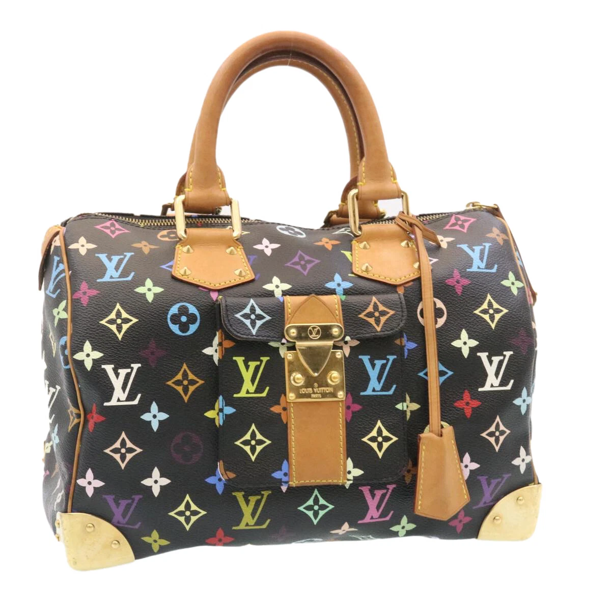 Replica Louis Vuitton M92642 Speedy 30 Tote Bag Monogram Multicolore Canvas  For Sale