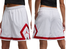 NWT 60 Nike Jordan Women HER ITAGE DIAMOND SHORTS White XL DO5032