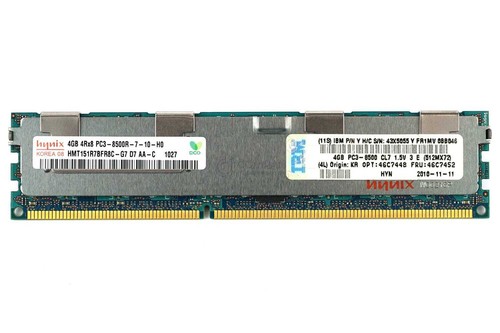 46C7452 IBM DDR3 4GB 4RX8 PC3-8500R 1066MHZ RDIMM - Picture 2 of 7
