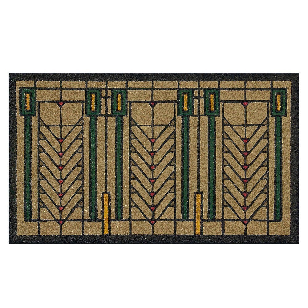 Frank Lloyd Wright Colored Tree of Life Design Doormat