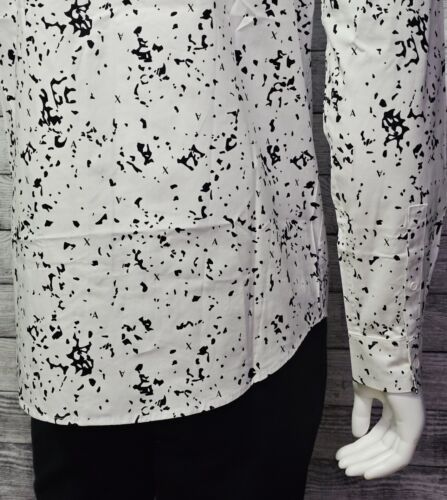 New Armani Exchange AX Mens White All Over Print Button Down Shirt Size Medium - Picture 12 of 19