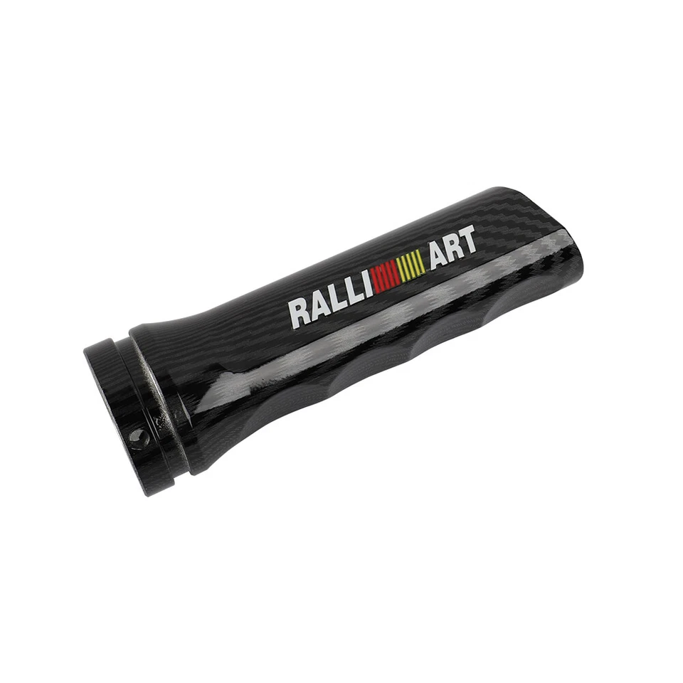 1x Ralliart Fibra de Carbono Aluminio Manija de Coche Manguito de Freno de Mano Montaje Universal Foto 3 de 4