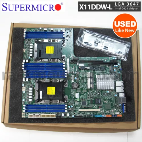 Supermicro X11DDW-L Dual Intel Xeon LGA3647 Proprietary MB USED With IO