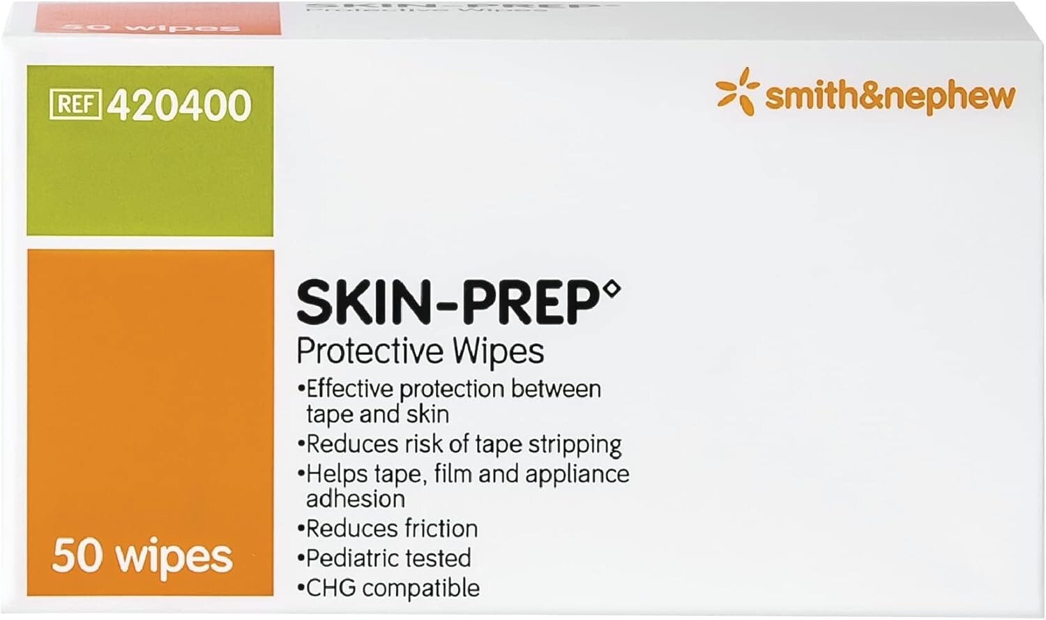 Smith &amp; Nephew - 420400 Skin-Prep Protection Dressing Wipes - 50 Count Box