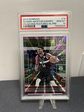 2022 DONRUSS BASKETBALL GIANNIS FRANCHISE FEATURES Purple laser /99 PSA 10 Pop 1