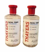 Thayers Witch Hazel Facial Toner Aloe Vera Formula Unscented 12 fl oz Pack of 2