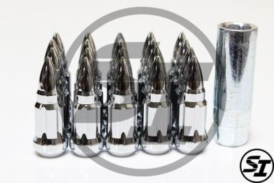 Z RACING BULLET TYPE STYLE 12X1.5MM POLISH STEEL CLOSED ENDED LUG
